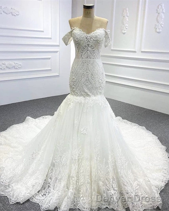 Mermaid Lace Wedding Off The Shoulder Bridal Gowns