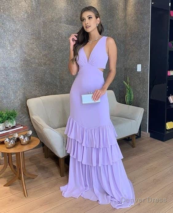 Mermaid Lilac Long Prom Dress 22th Birthday Outfits