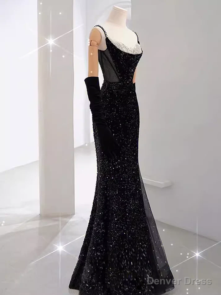 Mermaid Long Prom Dress New Arrival Sexy Black Slit Prom Dresses