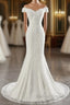 Mermaid Off The Shoulder Bride Gowns Long Wedding Gowns With Lace