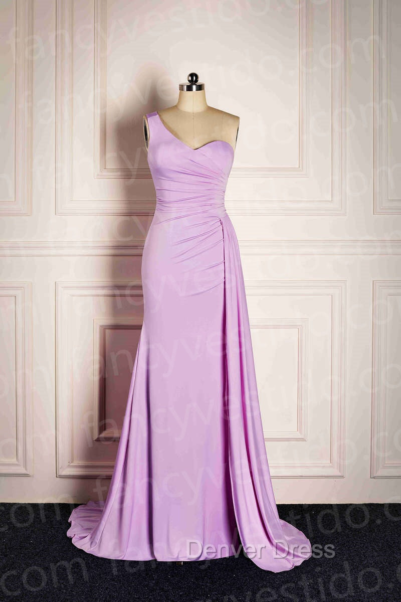 Mermaid One Shoulder Long Bridesmaid Dresses