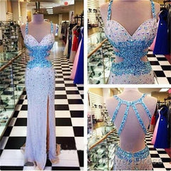 Mermaid Prom Dresses,Prom Dress,Slit Prom Dress