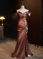 Mermaid Sequins Off the Shoulder Pleats Prom Dresses
