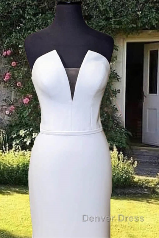 Mermaid Strapless Satin Wedding Gowns Secondary image