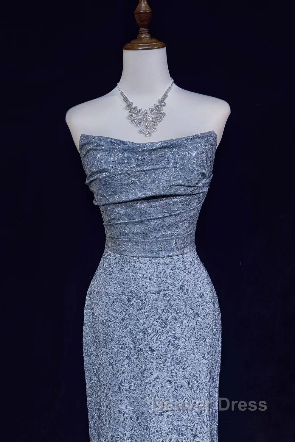 Mermaid Strapless Sequined Long Prom Dresses Elegant Formal Evening Dresses Secondary image