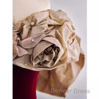 Mermaid Strapless Wine Red Long Prom Dresses