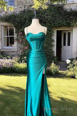 Mermaid Sweetheart Corset Back Satin Dress