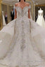 Mermaid Sweetheart Floor Length Wide Hem Tulle Beading Wedding Dresses