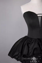 Mermaid Sweetheart Long Black Sequin Prom Dresses