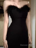 Mermaid Sweetheart Long Black Velvet Prom Dresses