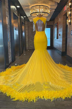 Mermaid V Neck Sequined Beaded Floor Length Sleeveless Open Back Prom Dresses