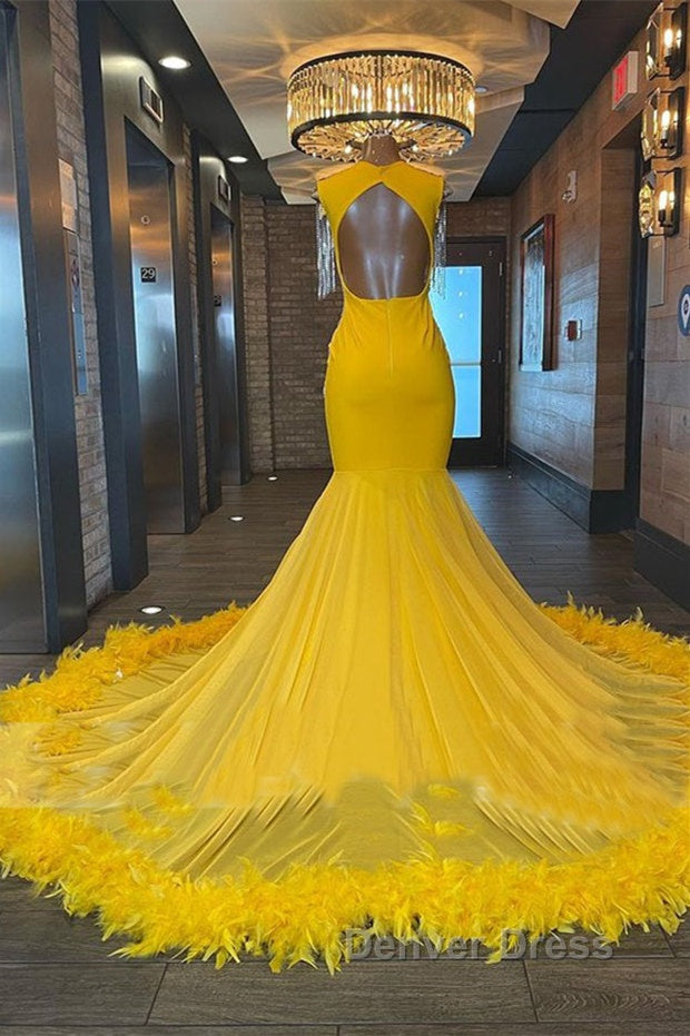 Mermaid V Neck Sequined Beaded Floor Length Sleeveless Open Back Prom Dresses