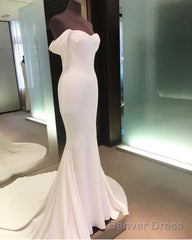 Mermaid Wedding Dresses Sweetheart Court Train With Off Shoulder