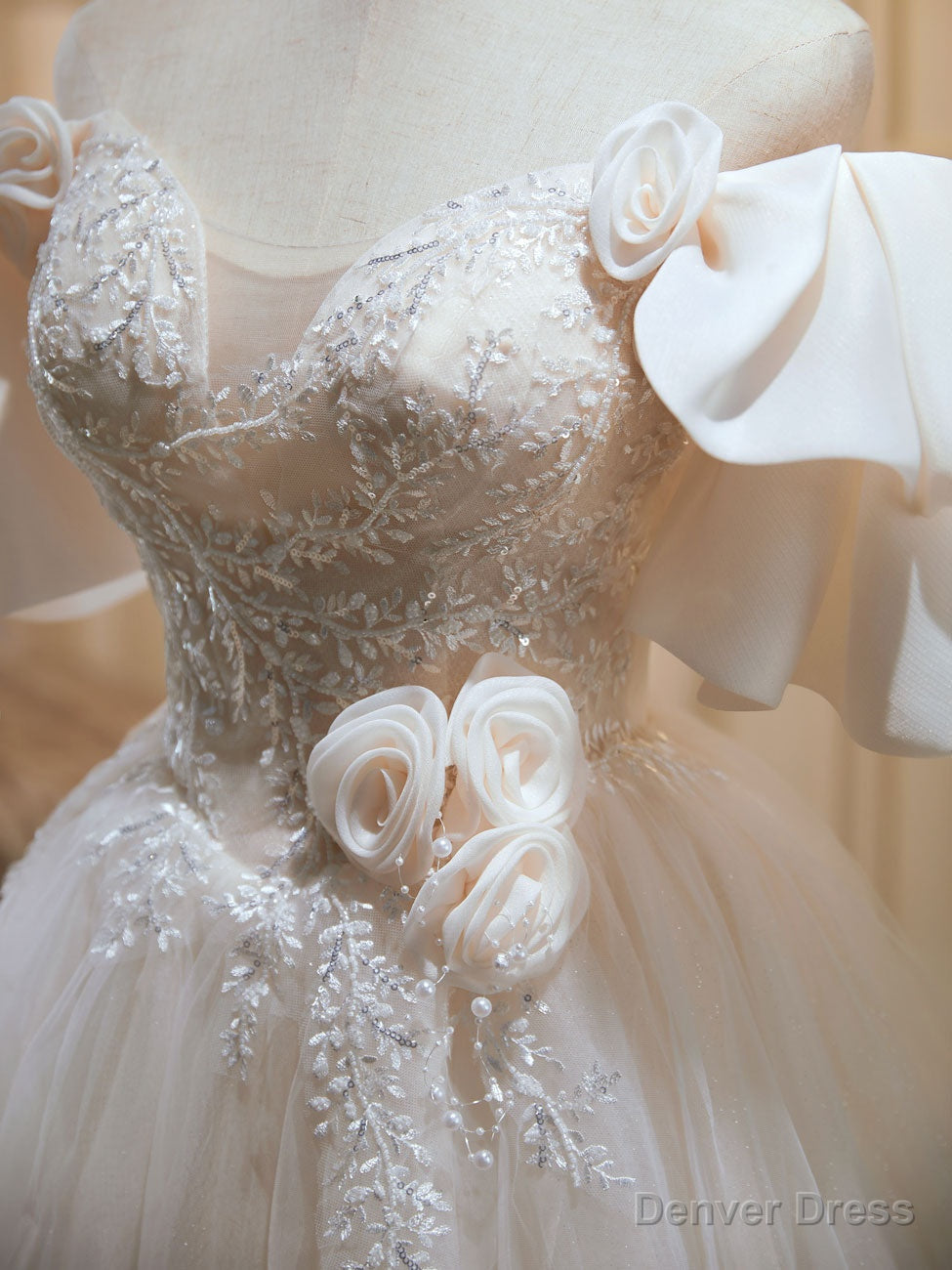 Mini Short Beige Prom Dress, Beige Tulle Lace Homecoming Dresses