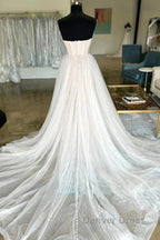 Minimalist Style Sheer Wedding Dresses With Sweet Collar And Floor Mopping Wedding Dresses