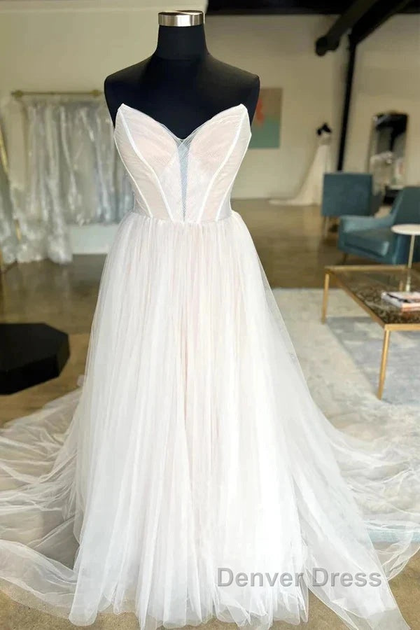 Minimalist Style Sheer Wedding Dresses With Sweet Collar And Floor Mopping Wedding Dresses