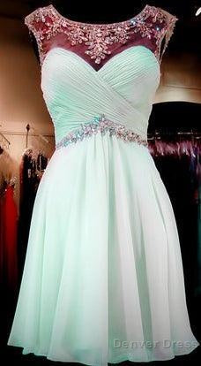 Mint Green Beaded Back Prom Dress Sexy Backless Homecoming Dresses Secondary image