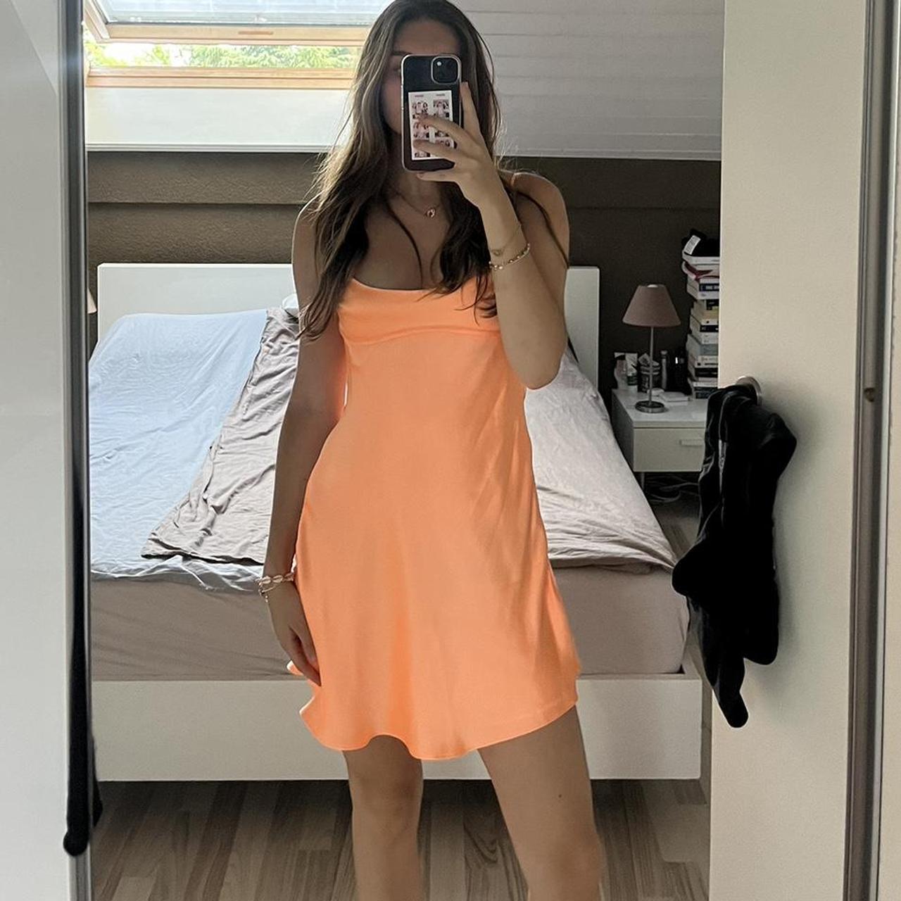 Modest A Line Spaghetti Straps Orange Satin Short Prom 8Th Grade Homecoming Dress Middle School Semi Mini Prom Hoco Dresses Backless Cocktail Outfits