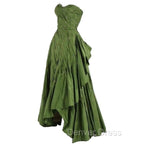 Modest Ball Gown Sweetheart Green Satin Long Evening Dresses Party Dresses Formal Dresses Prom Dresses