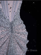 Modest Mermaid Off The Shoulder Sequin Long Prom Dresses Formal Graduation Party Dresses Evening Dresses