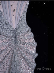 Modest Mermaid Off The Shoulder Sequin Long Prom Dresses Formal Graduation Party Dress Evening Dress