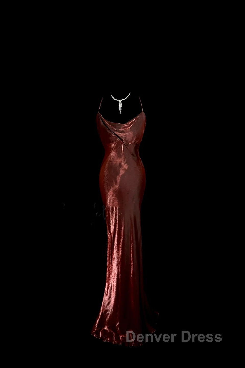 Modest Mermaid Spaghetti Straps Burgundy Prom Dresses Ruffle Long Party Dresses