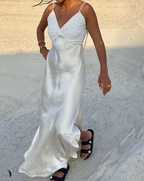 Modest Mermaid Spaghetti Straps Long Prom Dresses