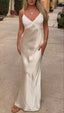 Modest Mermaid Spaghetti Straps Long Prom Dresses