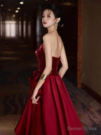 Modest Mermaid Sweetheart Burgundy Floor Length Prom Dress Sequin Prom Dresses