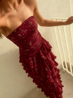 Modest Sheath Strapless Yellow Chiffon Floral Long Prom Dress Prom Dress 22Th Birthday Outfits Graduation Dresses