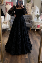 Modest Wedding Dress Long Sleeve Lace Applique Classic A-Line Wedding Dresses