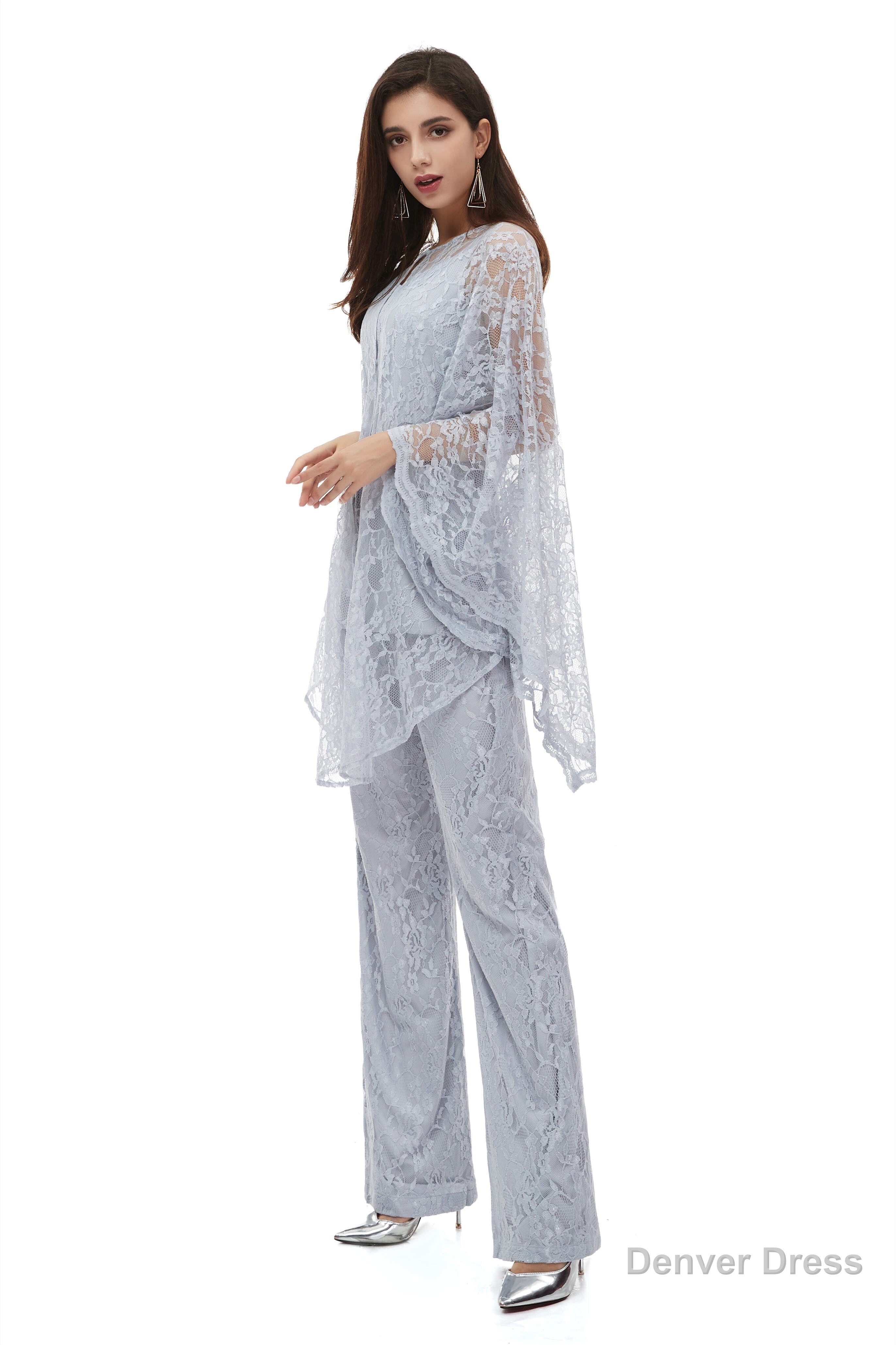 Mother of The Bride Plus Size Pant Suit Jacket Pant Chiffon Pant Set Secondary image