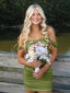 Mustard Green Off The Shoulder Tulle Homecoming Dress Short Cocktail Dresses