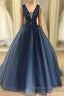 Navy Ball Gown Wedding Dresses Prom Gown