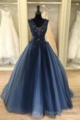 Navy Ball Gown Wedding Dresses Prom Gown