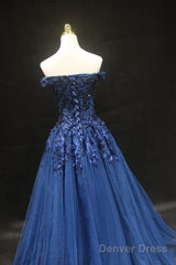 Navy Blue Formal Dress Prom Dress,