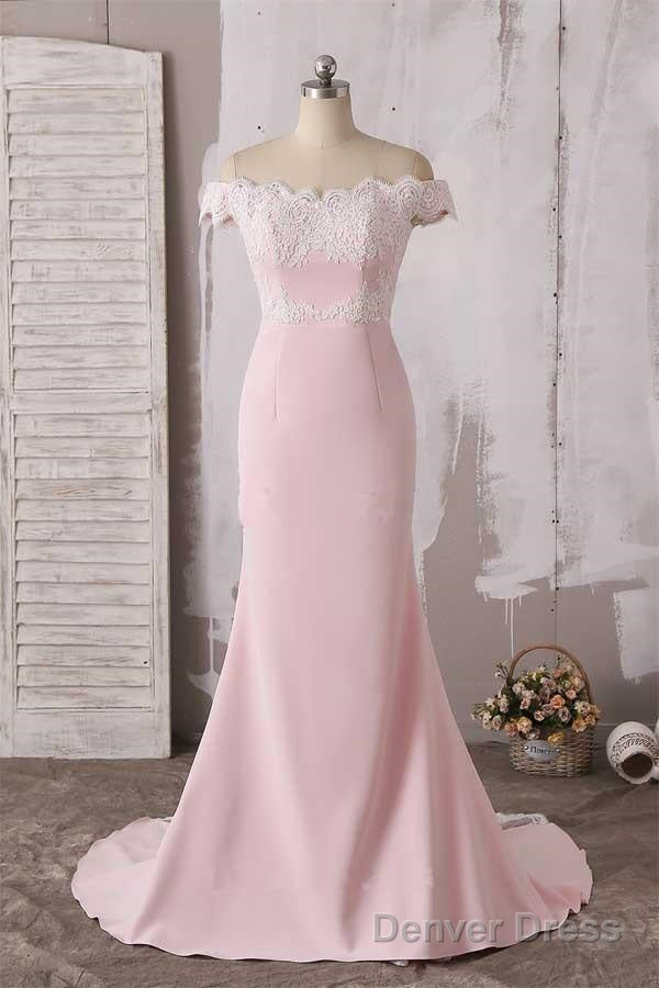 Neckline Off The Shoulder Lace Prom Dress Bridesmaid Dresses