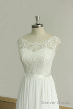 New Lace O-Neck Lace Tulle Boho Wedding Dresses