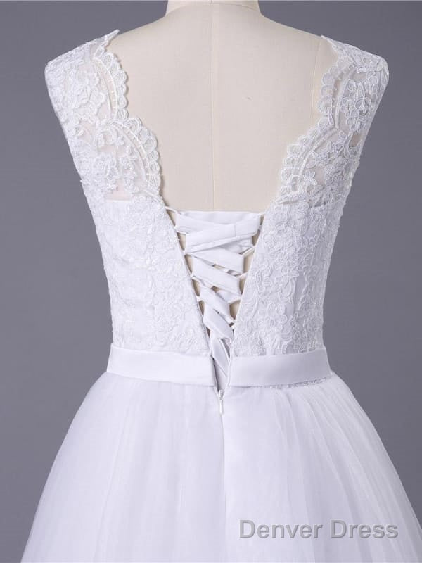 New Lace O-Neck Lace Tulle Boho Wedding Dresses