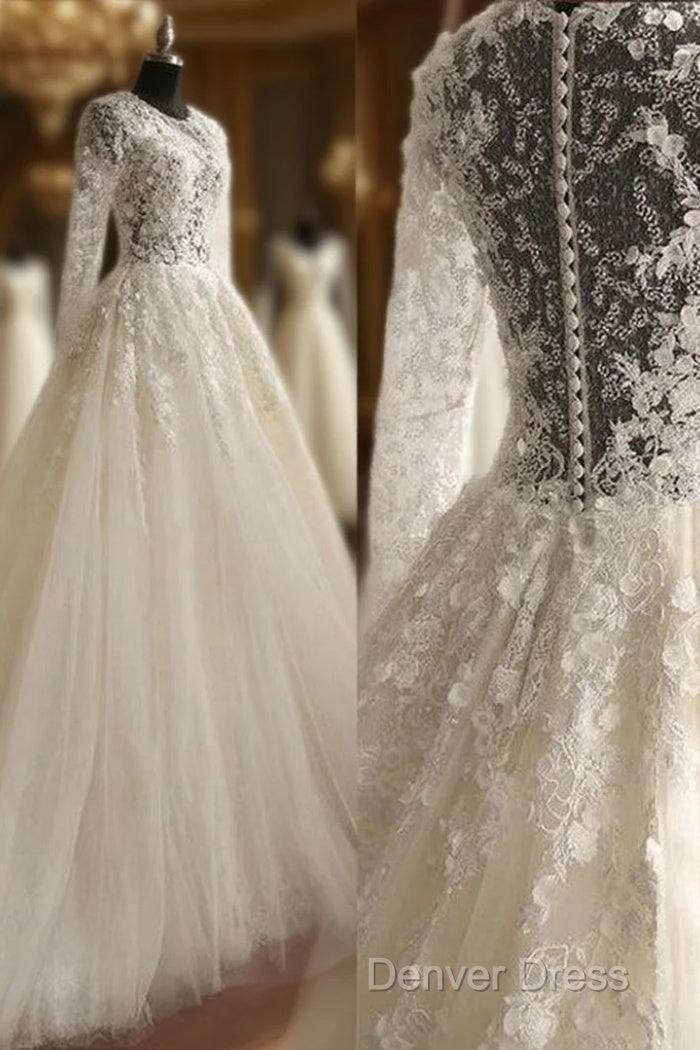 New Style Wedding Dresses Long Sleeves, Bride Dresses, Bridal Gown ,Dresses For Brides Main image