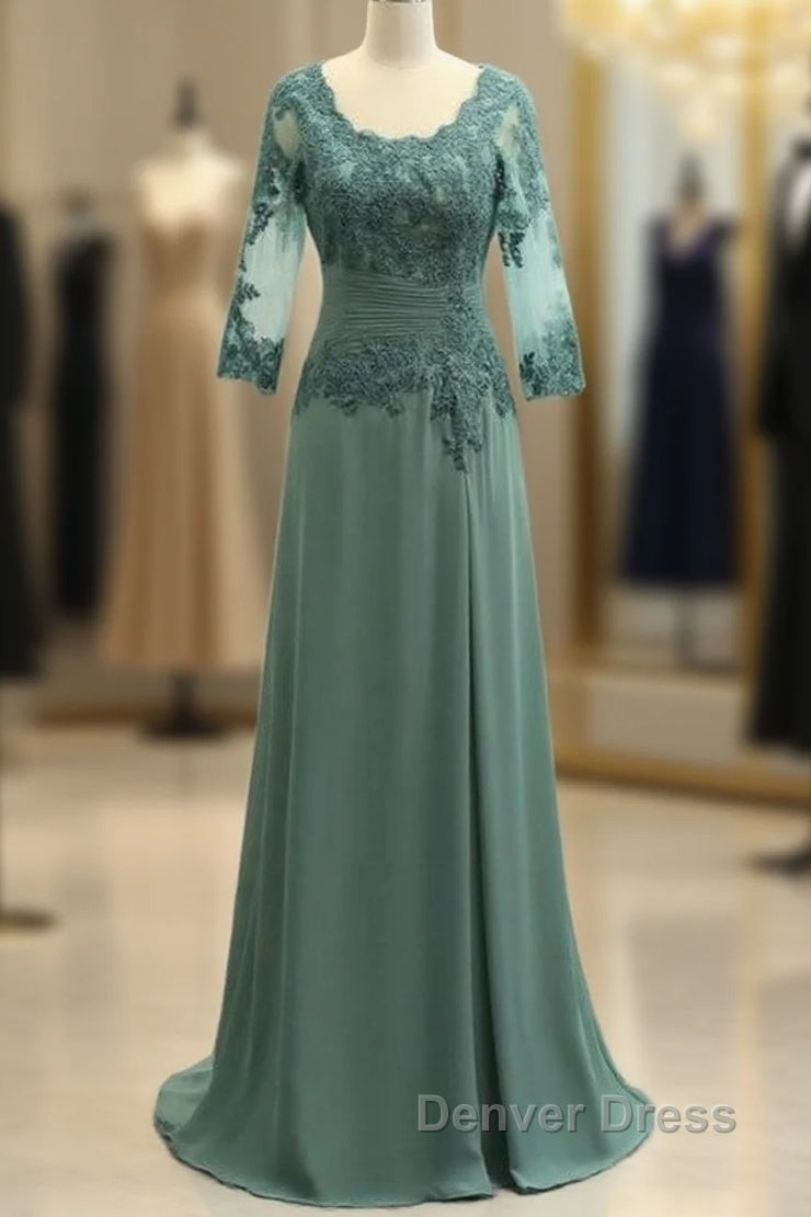 Noble A-Shaped Princess Chiffon Sticker Spoon 3/4 Sleeve Mother Of The Bride Dresses Main image