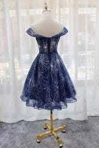 Off Houlder Bridesmaid Dress, Sequin Prom Dress, Short Homecoming Dresses,Custom Made