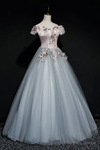 Off Shoulder Long Off Shoulder Prom Dress, Tulle Sweet 16 Dresses Prom Gowns