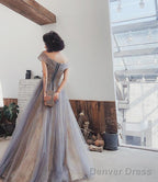 Off Shoulder Long Sweetheart Lace Applique Prom Dress Party Dress, Floor Length Evening Dresses