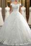 Off The Shoulder Lace Sequins Ball Gowns Wedding Dresses