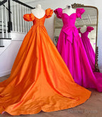 Off the Shoulder Long Prom Dresses with Bow