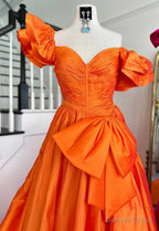 Off the Shoulder Long Prom Dresses with Bow