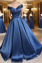 Off the Shoulder Long Prom Dresses, Off Shoulder Formal Evening Dresses