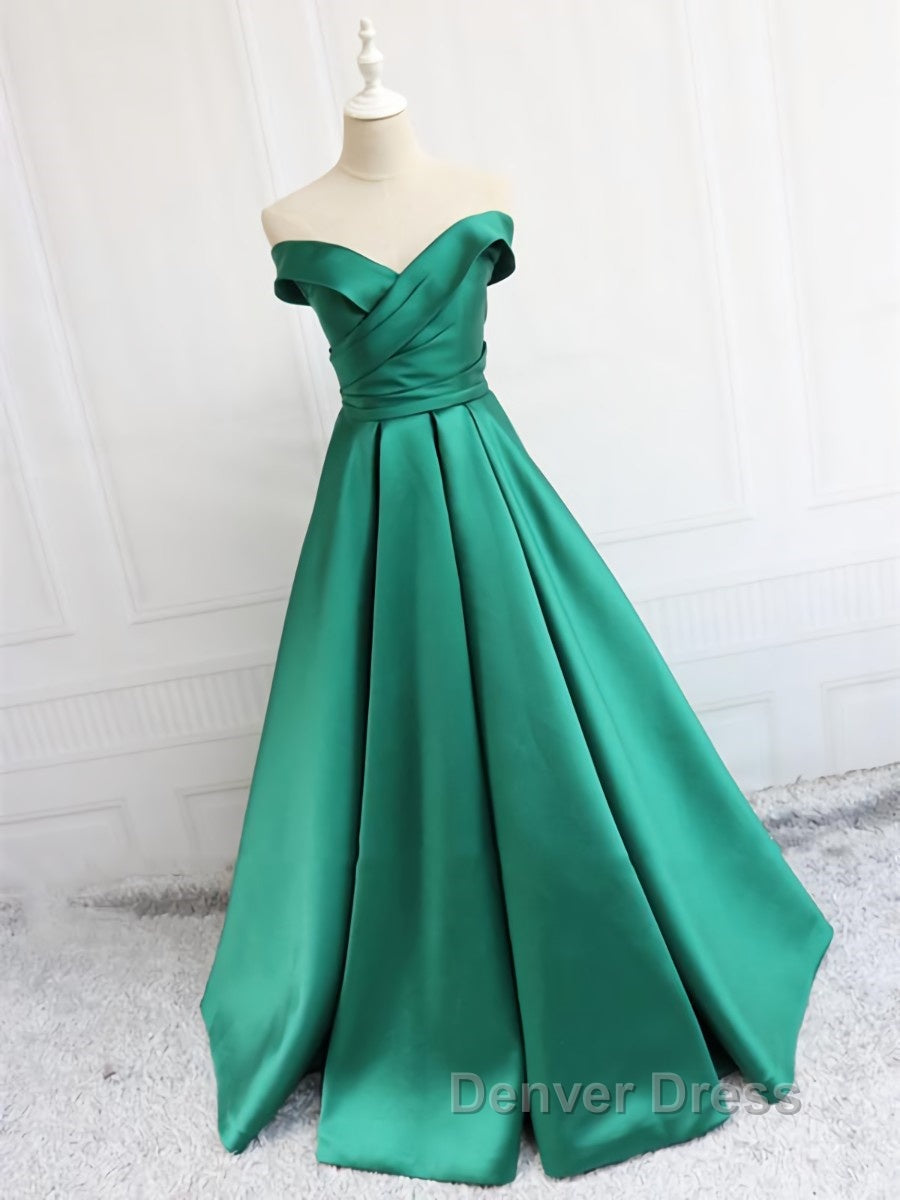 Off the Shoulder Long Prom Dress, Off Shoulder Prom Dresses Secondary image