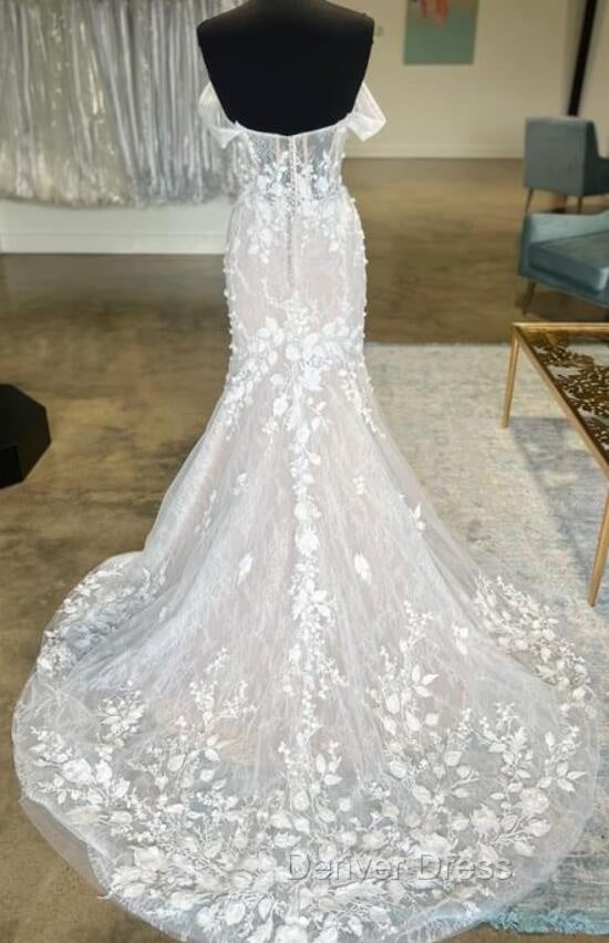 Off The Shoulder Mermaid Lace Wedding Dresses